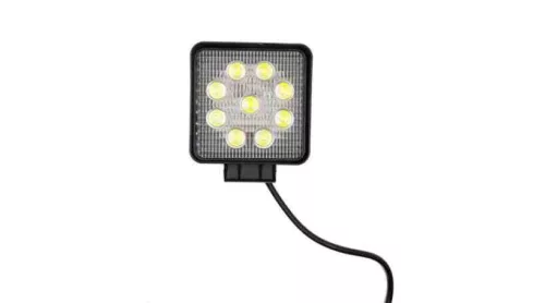 Munkalámpa, szögletes, 9 LED, 27W, 10–30V – S0927