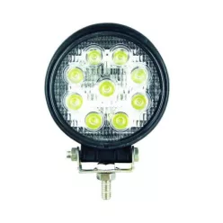 Kerek 9 LED-es Munkalámpa, 27W, 10-30V, Spot Fény