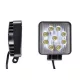 Szögletes 9 LED-es Munkalámpa, 27W, 10-30V, Terítő Fény