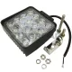 Szögletes 16 LED-es Munkalámpa, 27W, 10-30V, Terítő Fény
