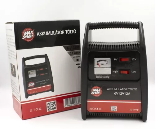 Akkumulátortöltő – MaxSpeed 56164697 – 12A, 6–12V