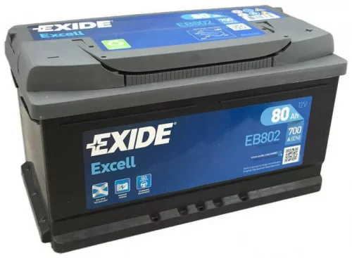 Exide Excell EB802 80Ah 700A Akkumulátor