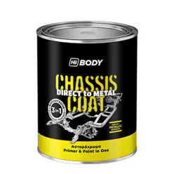   HB BODY Chassis Coat 3 az 1-ben Fekete Alapozó és Festék – RAL 9005, 750 ml
