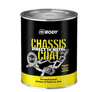 HB BODY Chassis Coat 3 az 1-ben Fekete Alapozó és Festék – RAL 9005, 750 ml