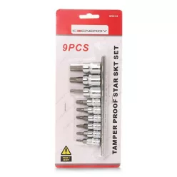 Ne00104 torx készlet 9 db-os 1/4 3/8 T10-T50