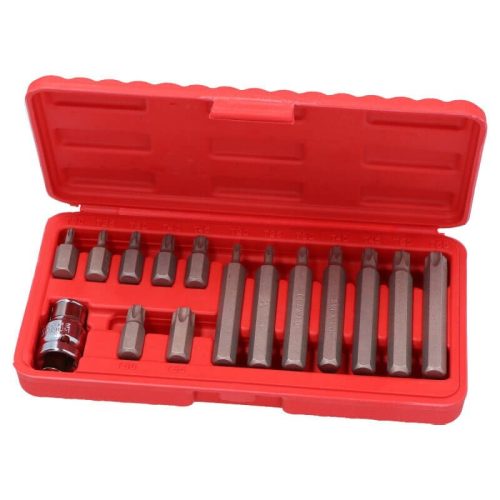 NE00108 bit készlet 3/8" adapterrel 15 db-os T10–T55