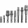 Dugókulcs adapter készlet – YATO YT-04639 – 40Cr acél – 8 részes
