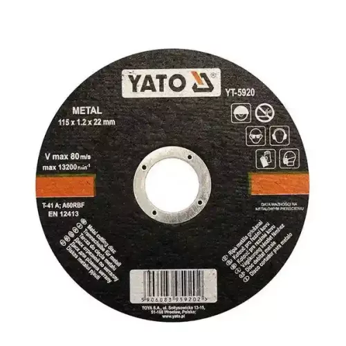 YT-5920 vágókorong flexre 115×22×1,2 mm