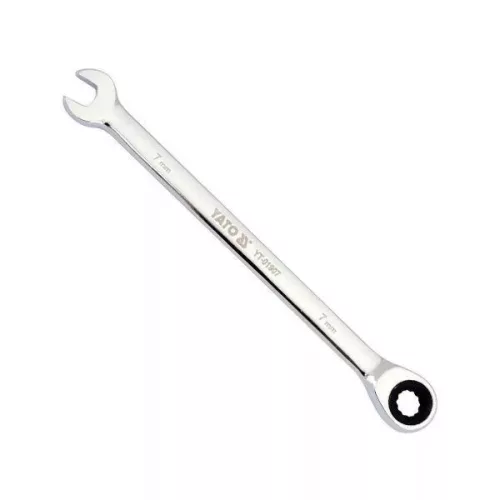 Racsnis csillag-villáskulcs – 7 mm – 130 mm – 72 fogas – CrV – YATO YT-01907