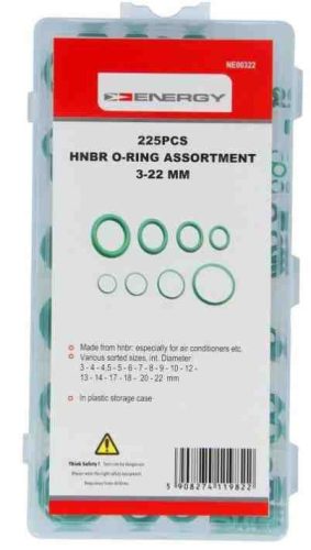 NE00322 O-gyűrű készlet klímához 3–22 mm, 225 db-os