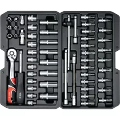   Dugókulcs Készlet 56 részes – 1/4″ (4–13 mm, YT-14501)