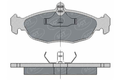 Első fékbetét készlet – SCT SP252 (Chevrolet, Daewoo, FSO, Opel)