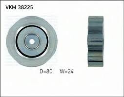 VKM 38225 hosszbordásszíj vezetőgörgő – 80 mm külső átmérő, 24 mm szélesség – 1340540 @ 02.02.008 (BMW, Land Rover, Opel))