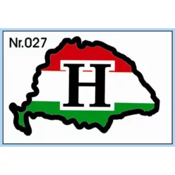 H nagy Magyarország H betű piros-fehér-zöld – 027