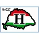 H nagy Magyarország H betű piros-fehér-zöld – 027