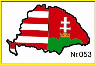 Nagy Magyarország piros-fehér-zöld műgyantás – 053