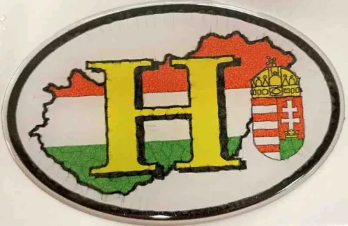 H kicsi ovál műgyantás 2 – matrica
