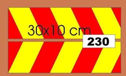 Fényvisszaverő matrica piros-sárga – 230