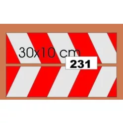 Fényvisszaverő matrica piros-ezüst – 231