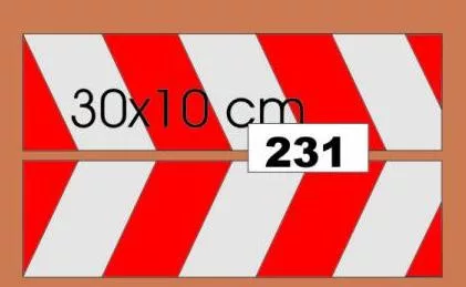 Fényvisszaverő matrica piros-ezüst – 231