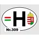 H címeres kicsi ovál – 309