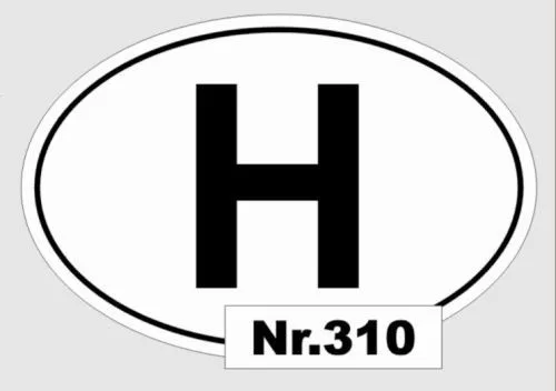 H kicsi ovál fekete-fehér – 310