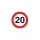 Sebességhatároló matrica 20km/h – 557