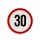 Sebességhatároló matrica 30km/h – 558