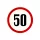 Sebességhatároló matrica 50km/h – 562