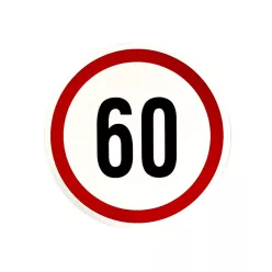 Sebességhatároló matrica 60km/h – 563