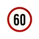 Sebességhatároló matrica 60km/h – 563