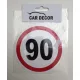Sebességhatároló matrica 90km/h – 565