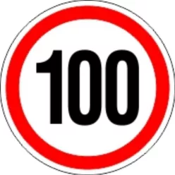 Sebességhatároló matrica 100km/h – 566
