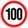 Sebességhatároló matrica 100km/h – 566