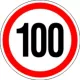Sebességhatároló matrica 100km/h – 566