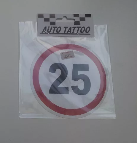 Sebességhatároló matrica 25km/h 120mm – 567