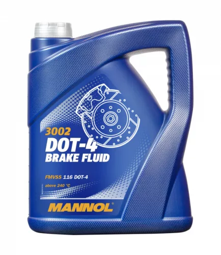 MANNOL 3002 DOT-4 szintetikus fékfolyadék – 5 liter