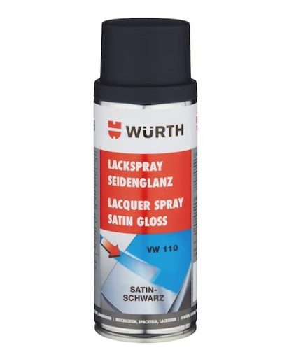 Würth Lakkspray Selyemfényű Szaténfekete 400Ml