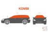 Kombi/Hatchback  Autóra Való Félponyva 345Cm X 116Cm X 68Cm