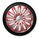 17" Sepang Carbon Silver Red dísztárcsa 1db