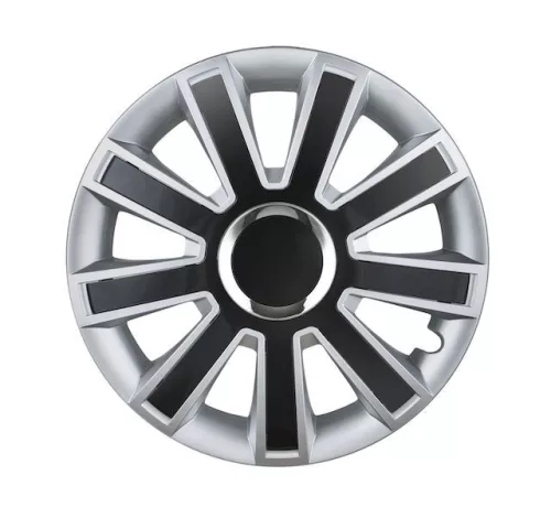 15" Flash Ezüst-Fekete Dísztárcsa 1db