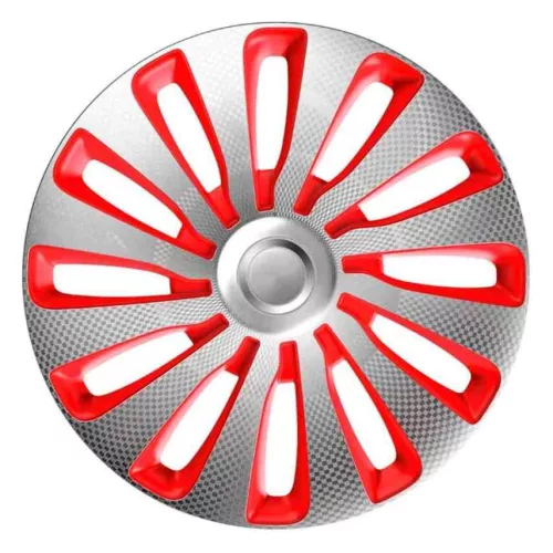 14" Sepang Carbon Silver Red Dísztárcsa  1 db