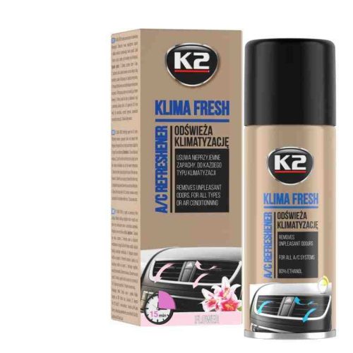 K2 Klímatisztító Spray Virágos Illattal – 150 ml (Klima Fresh K222FL)