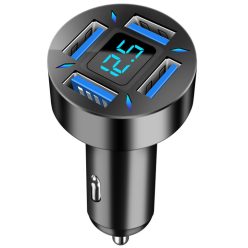   13153 M42 Autós töltő + voltmérő - 4USB 4.8A - Quick Charge 3.0 - 12-24V