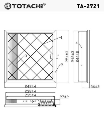 TA-2721/TCH Levegőszűrő