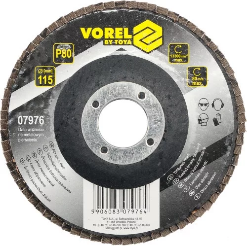 Lamellás csiszolótárcsa 115 mm P80 – 07976 / C4622