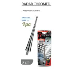 9 cm fekete/króm antenna