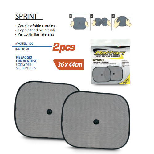 Napvédő Oldalra 2db-os Fekete (22051)