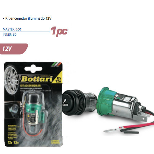 Komplett szivargyújtó készlet, 12V (30085)