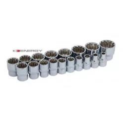   NE00345 dugókulcs univerzális crova fej készlet 6–24 mm, 18 db 3/8"